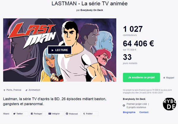 Un crowdfunding pour l’anim’ de Lastman