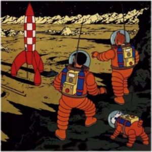 Tintin sur la Lune avant Neil Armstrong