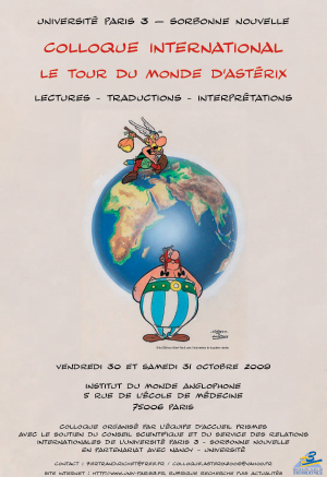 Colloque autour d’Astérix les 30 et 31 octobre à l’Institut du monde anglophone