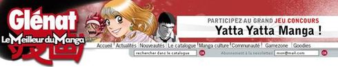 Nouveau site manga chez Glénat